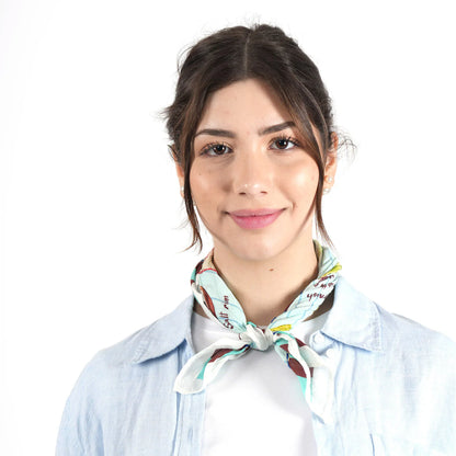 Margarita Muse Bandana Vismaya Mint | Bandana in Cotone Ricamata