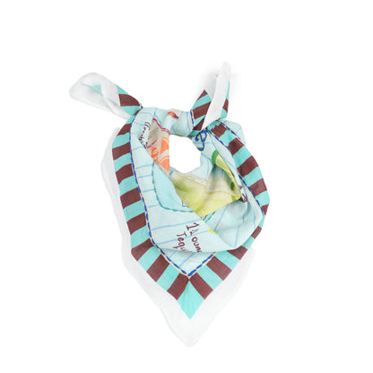 Margarita Muse Bandana Vismaya Mint | Bandana in Cotone Ricamata