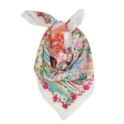 Spring Scatter  Bandana Vismaya Arancione | Bandana in Cotone Ricamata