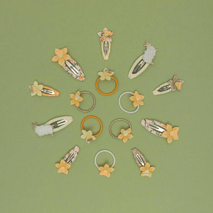 Mimi & Lula Daffodil Mini Clic Clacs – Fermagli Capelli Bambina con Fiori Gialli (5 pezzi)