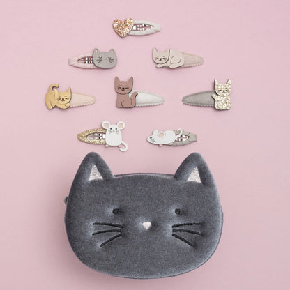 Mimi & Lula – fermagli capelli Gatto & Topo (Cat & Mouse Mini Clic Clacs, set 5 pezzi)