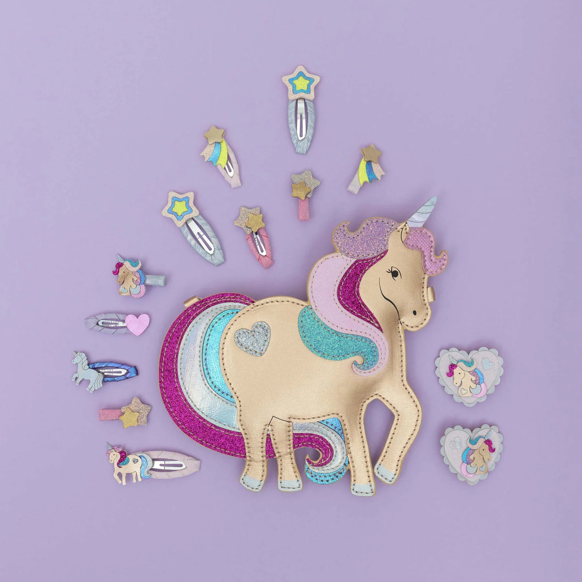 Mimi & Lula – 2 Mollette Unicorn Heart