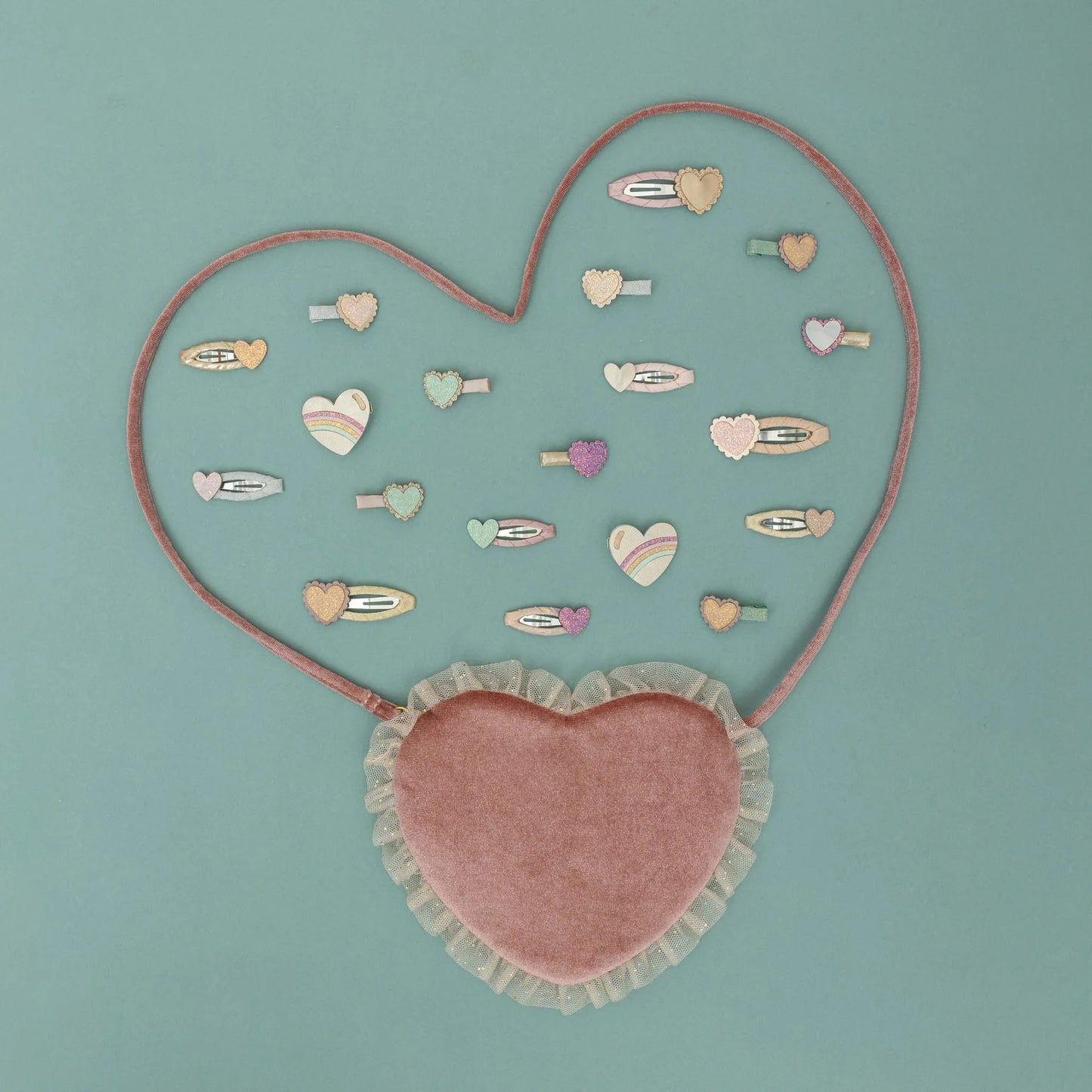 Mimi & Lula Tulle Velvet Heart – Borsetta Cuore Rosa Bambina