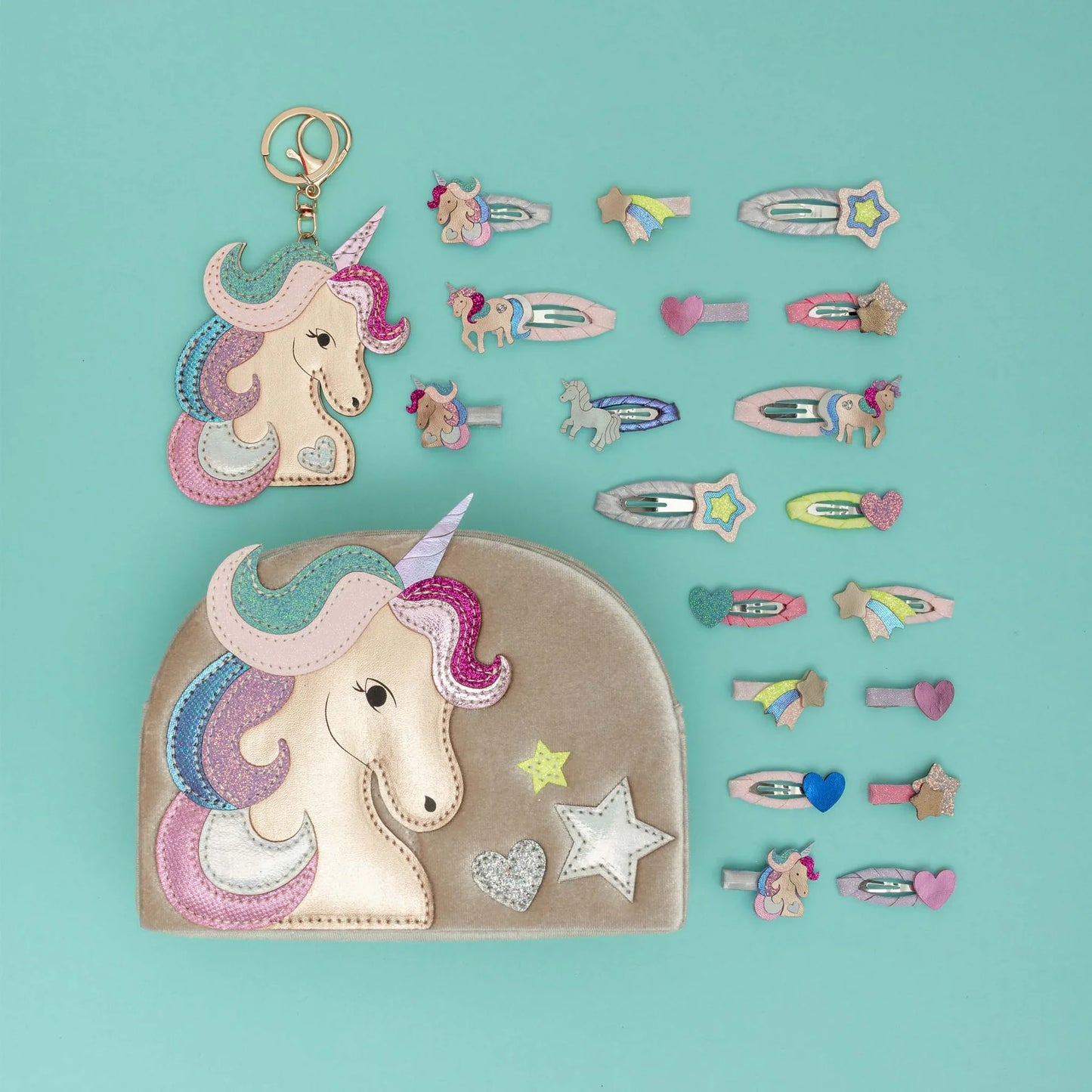Accessori unicorno bambina Mimi & Lula borsa e mollette