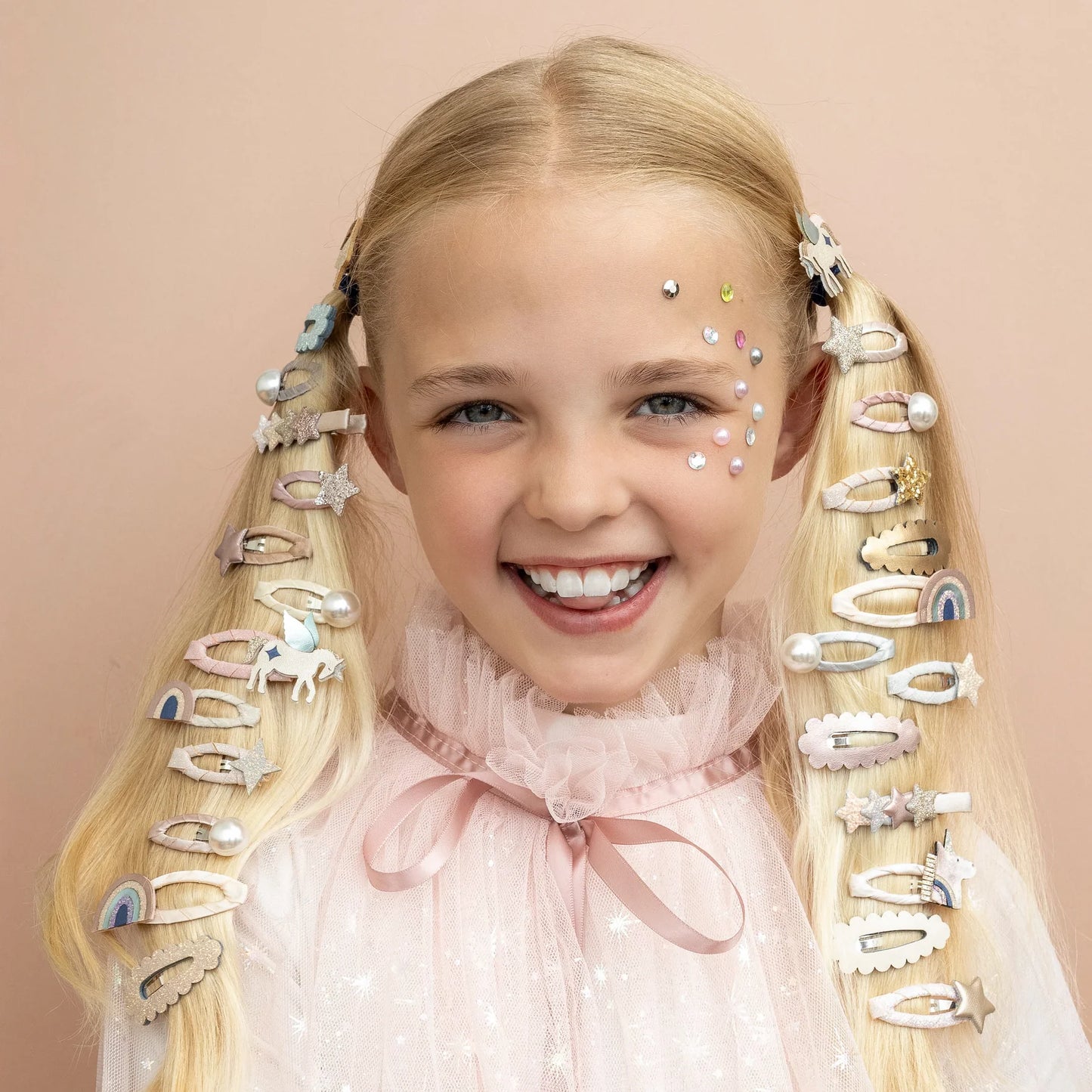 Mimi & Lula – Fermagli capelli unicorno alato e arcobaleno (Winged Unicorn & Rainbow Clic Clacs, set 4 pezzi)