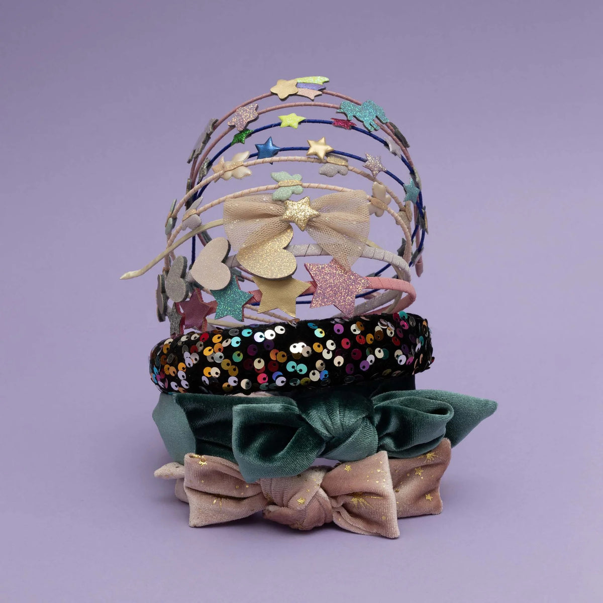Mimi & Lula – Cerchietto Doppio con Stelline Glitterate | Teeny Weeny Star