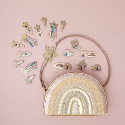 Mimi & Lula – Fermagli capelli unicorno alato e arcobaleno (Winged Unicorn & Rainbow Clic Clacs, set 4 pezzi)