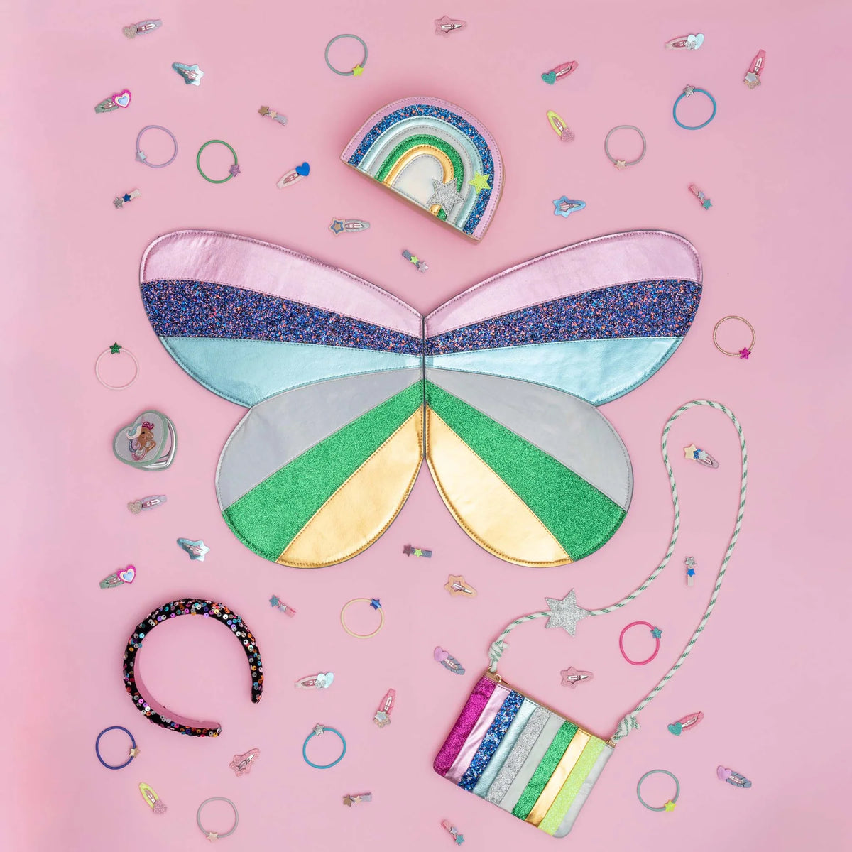 Mimi & Lula Jazzy Stripe – Borsetta a Tracolla Bambina Multicolor