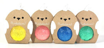 42mm yellow glitter bird bouncing ball