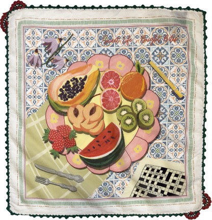 Bandana Vismaya Light Olive| Bandana in Cotone Ricamata