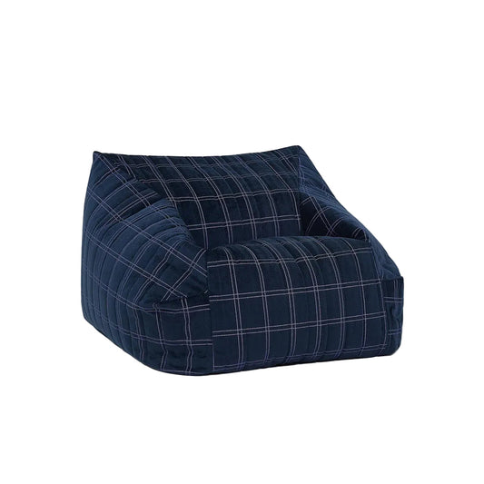 Nobodinoz – Poltrona Sacco Bambini Chelsea in Eco-Velluto – Night Blue