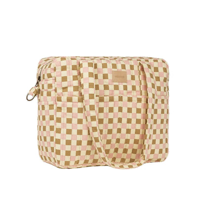 Nobodinoz – Borsa Cambio Passeggino Impermeabile Hyde Park – Yellow Pink Mosaic