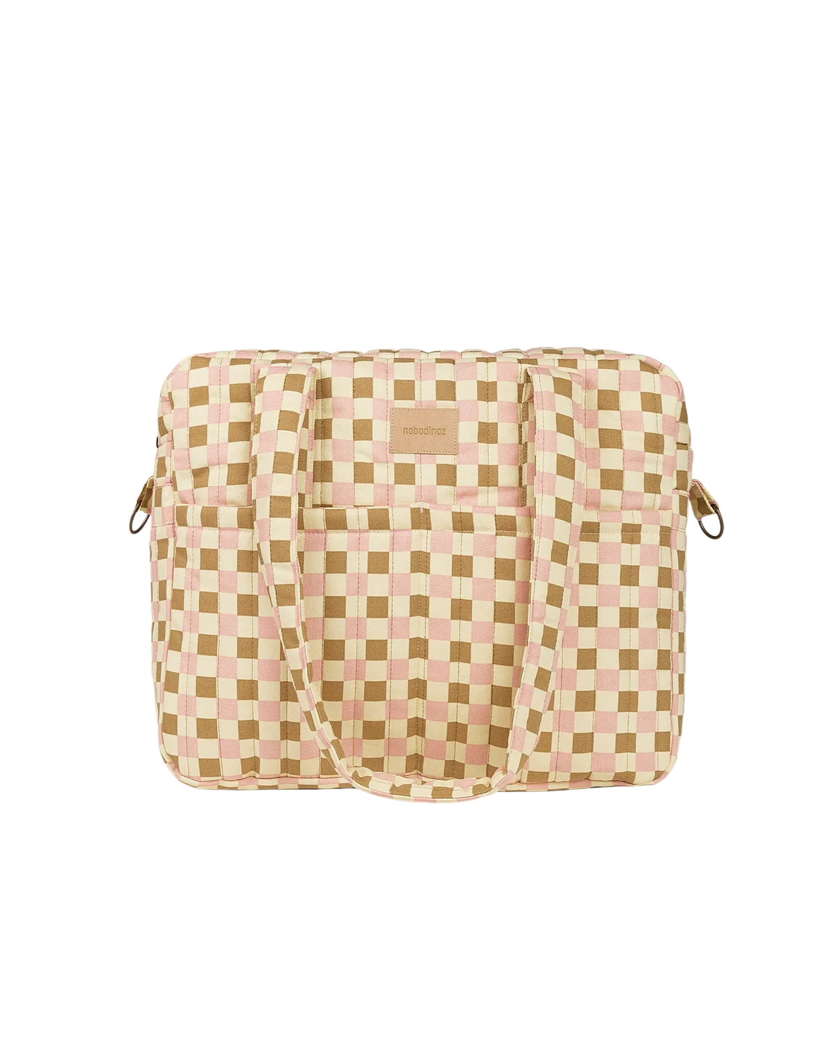 Nobodinoz – Borsa Cambio Passeggino Impermeabile Hyde Park – Yellow Pink Mosaic