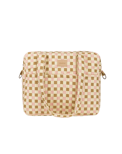 Nobodinoz – Borsa Cambio Passeggino Impermeabile Hyde Park – Yellow Pink Mosaic
