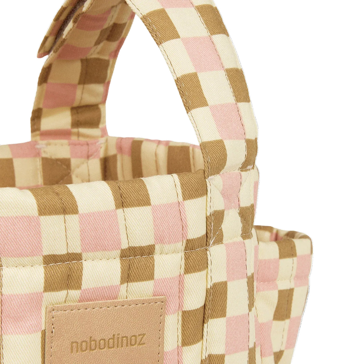 Nobodinoz – Organizer per Passeggino Hyde Park in Cotone Biologico Yellow pink mosaic