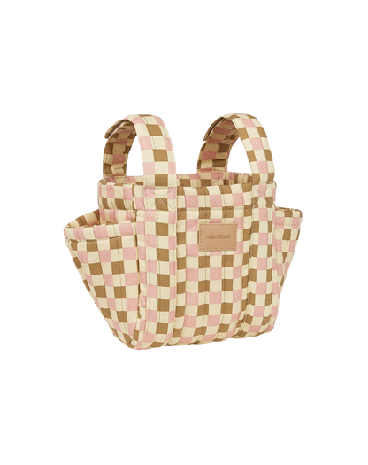 Nobodinoz – Organizer per Passeggino Hyde Park in Cotone Biologico Yellow pink mosaic
