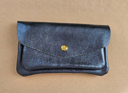 Kangaroo double pocket leather wallet: Light pink