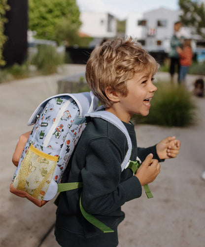 Zaino Bambini Hello Hossy Dunk (2–5 Anni) – Impermeabile, Colorato, Riciclato
