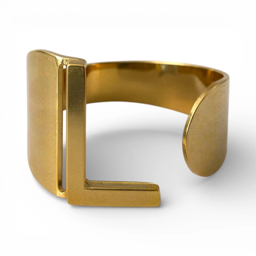 Anello Iniziale Personalizzato Oro – Lettere A–Z | Cassette Barcelona
