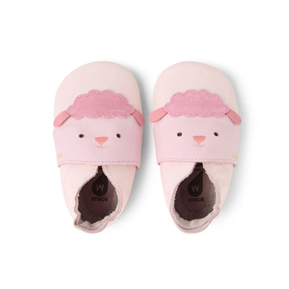 Bobux Soft Sole Binky Sheep Heavenly Pink – Babbucce in Pelle per Neonati e Primi Passi