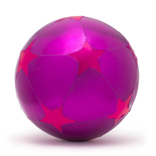 Palla gonfiabile in tessuto 30 cm – Viola con stelle rosa