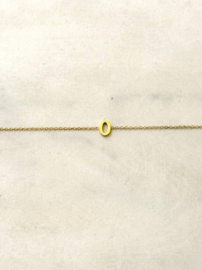 Cassette – Bracciale Minimal con Iniziale in Acciaio Inossidabile