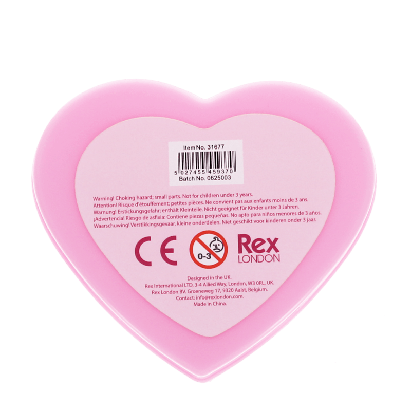 Anellini per bambini Rex London – Set 8 anelli in scatola a cuore