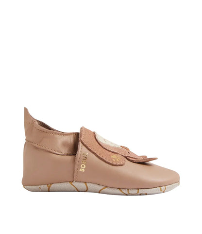 Bobux Soft Sole Peeking Puppy Warm Taupe – Babbucce in Pelle per Neonati e Primi Passi