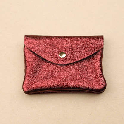 Les Cleias Portafoglio Twin S in Pelle Iridescente – Fucsia