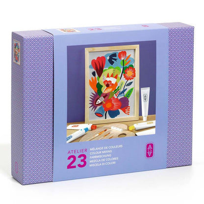 Djeco Atelier 23 – Kit Pittura e Miscelazione dei Colori