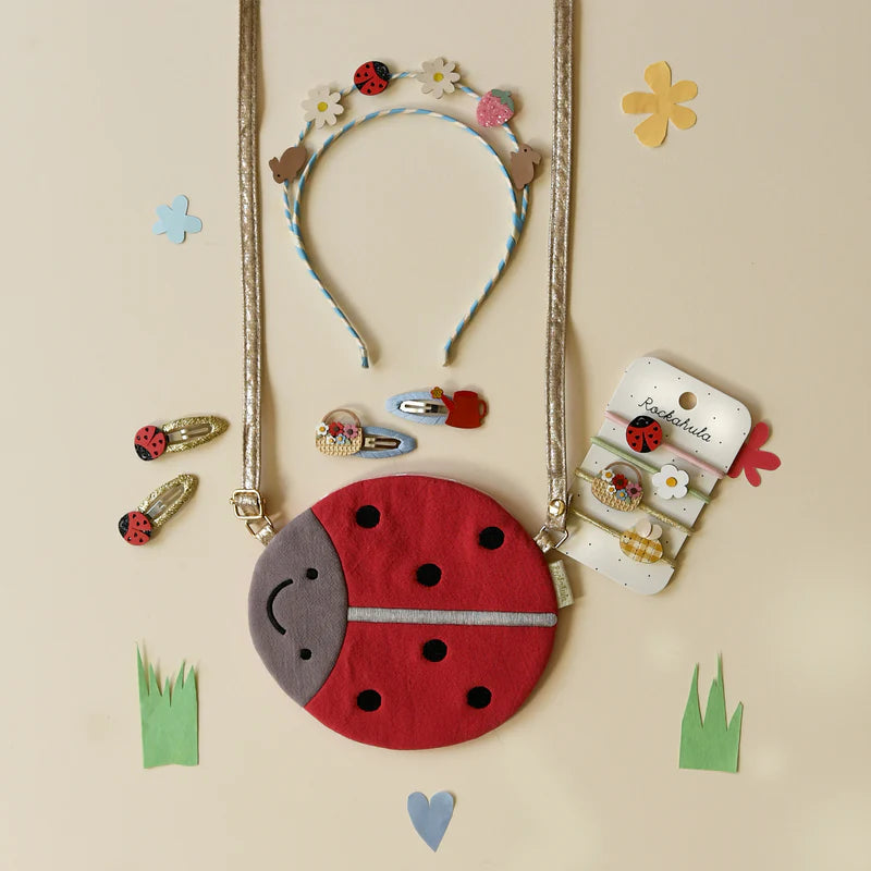 Borsetta Rockahula Coccinella Lily con Tracolla Oro – Ladybird Bag