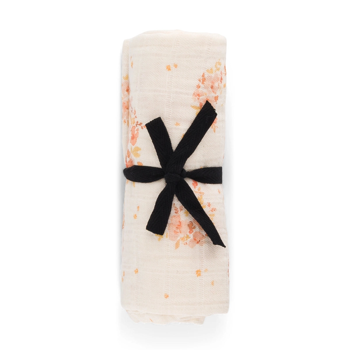 Rose in April Mussola Bianca – Bouquet 70×70cm– 100% Cotone Mussola OEKO-TEX