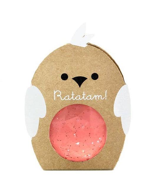 42mm pink glitter bird bouncing ball