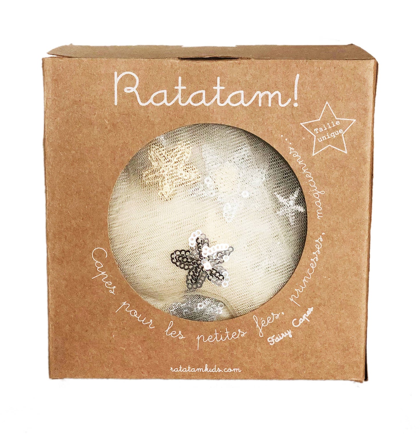 Mantello Fatina Ratatam! Oro e Argento con Paillettes – Cappuccio (4-10 anni)