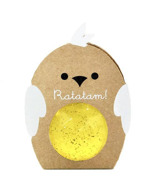 42mm yellow glitter bird bouncing ball