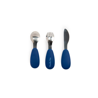 Set Posatine Bambino in Silicone Puce & Pilou – Moulin Roty