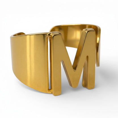 Anello Iniziale Personalizzato Oro – Lettere A–Z | Cassette Barcelona