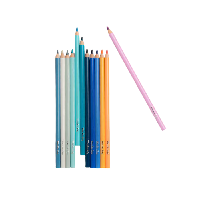 12 Pastelli Colorati con Schede da Colorare Le Jardin du Moulin – Moulin Roty