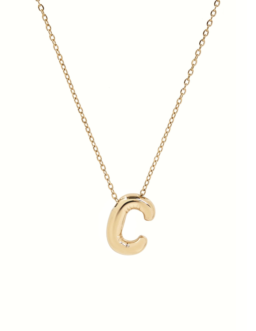 Collana Iniziale Lettera Balloon in Acciaio Dorato – Personalizzabile A–Z