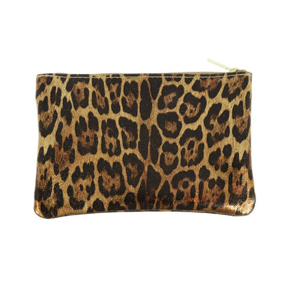 Les Cleias Pochette in Pelle Iridescente con Zip – Argento