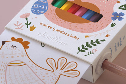 Kit creativo per colorare - Easter colouring - Gioco da viaggio - Apple Pie