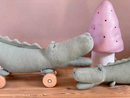 Egmont Toys Coccodrillo da Tirare in Cotone 2 in 1