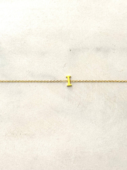 Cassette – Bracciale Minimal con Iniziale in Acciaio Inossidabile