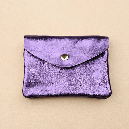 Les Cleias Portafoglio Twin S in Pelle Iridescente – Viola