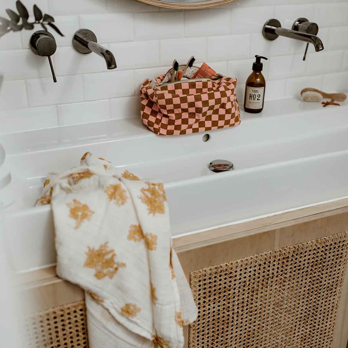 Panno in mussola 70 x 70 cm - Fiore Giallo