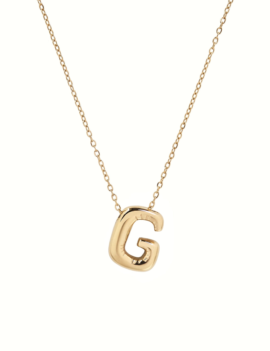 Collana Iniziale Lettera Balloon in Acciaio Dorato – Personalizzabile A–Z