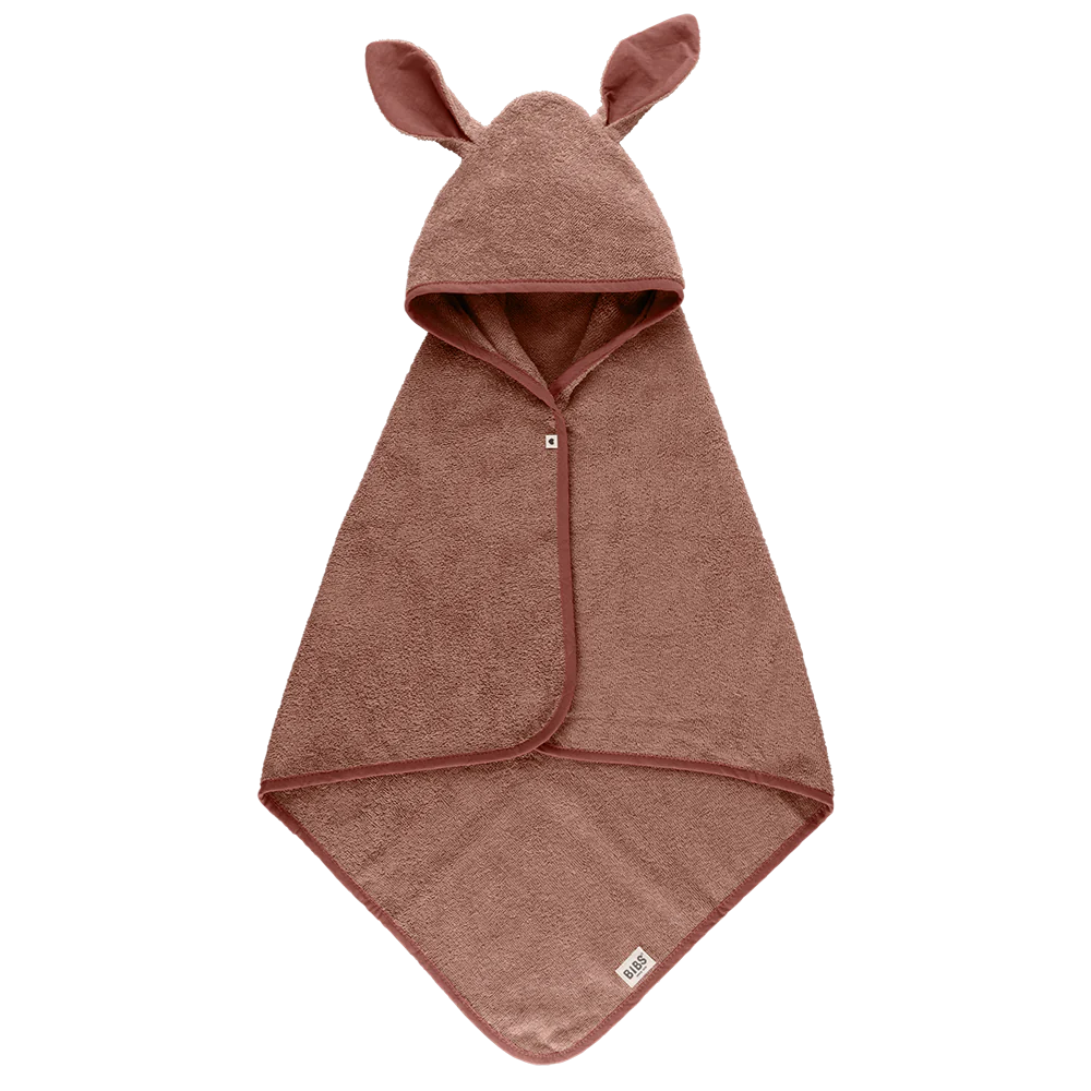 Accappatoio con triangolo 100% Cotone Biologico - Color marmotta - Apple Pie