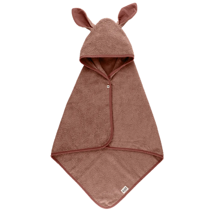 Accappatoio con triangolo 100% Cotone Biologico - Color marmotta - Apple Pie
