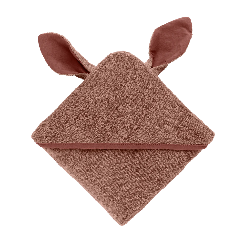 Accappatoio con triangolo 100% Cotone Biologico - Color marmotta - Apple Pie