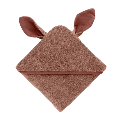 Accappatoio con triangolo 100% Cotone Biologico - Color marmotta - Apple Pie